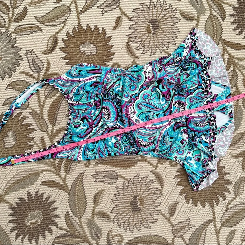 Apt 9 Swim Dress Swimdress One Piece Swimsuit Paisley S Small